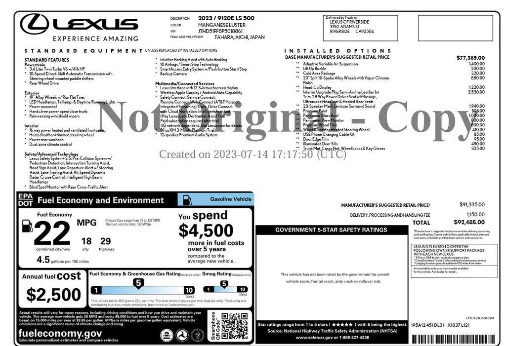 Lexus LS 500 2023