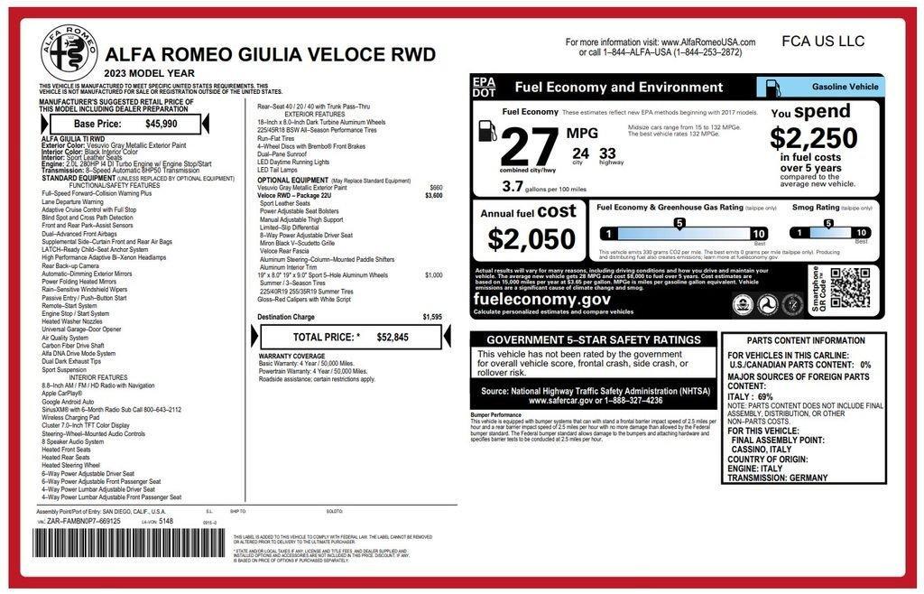 Alfa Romeo Giulia 2023