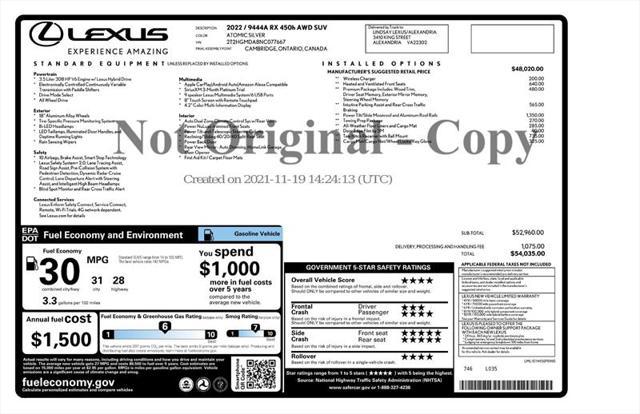 Lexus RX 2022