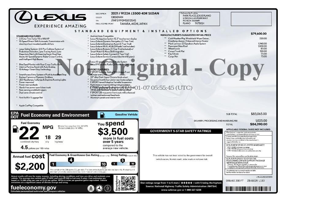 Lexus LS 500 2021