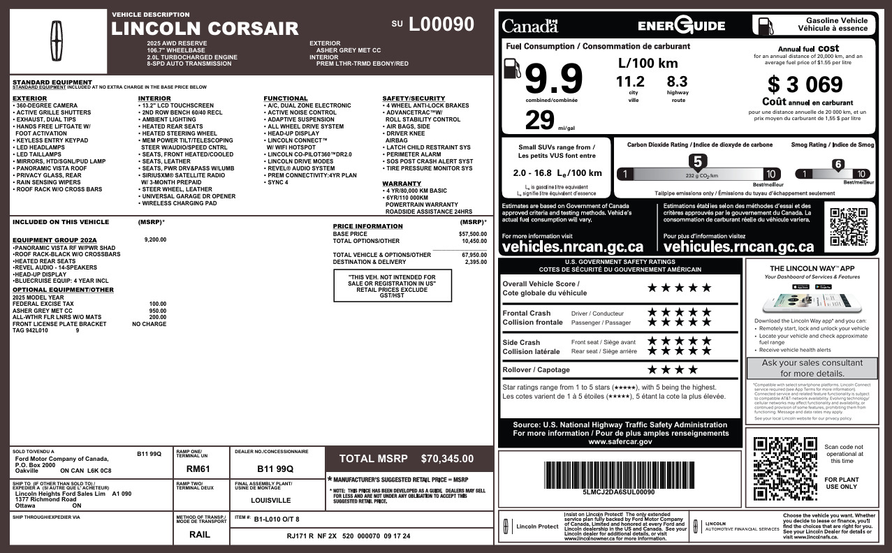 Lincoln Corsair 2025