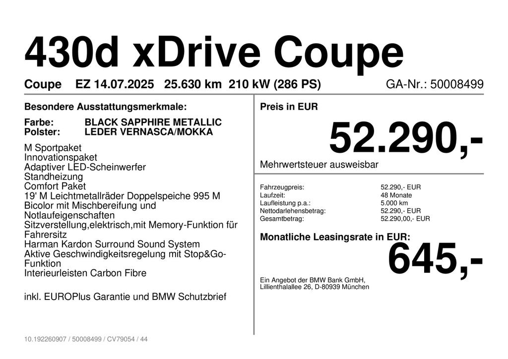 BMW 430 2025