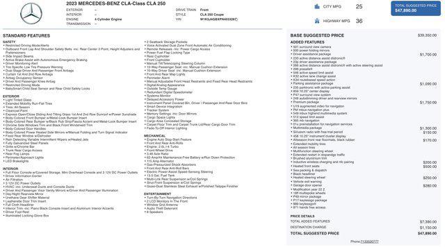 Mercedes-Benz CLA 250 2023