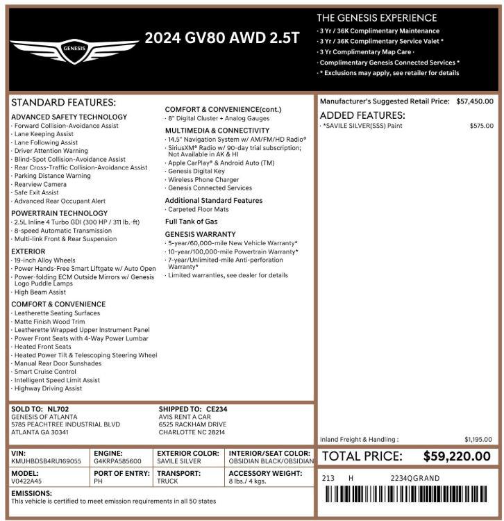 Genesis GV80 2024