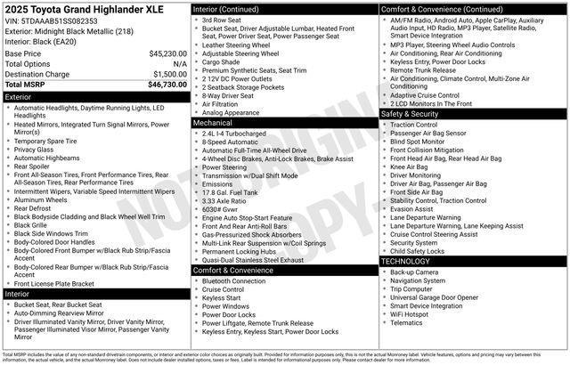 Toyota Grand Highlander 2025