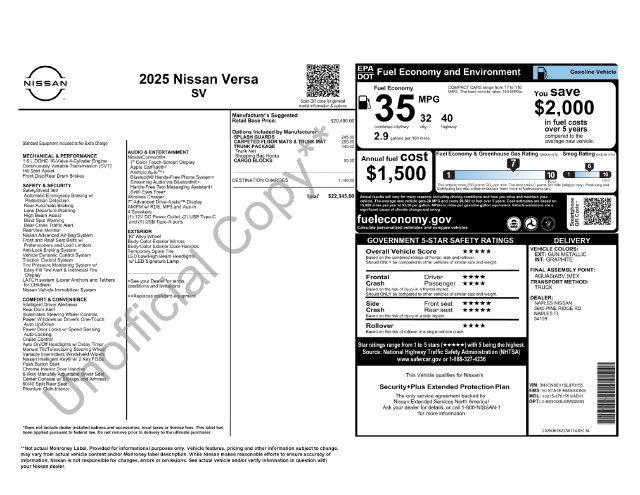 Nissan Versa 2025