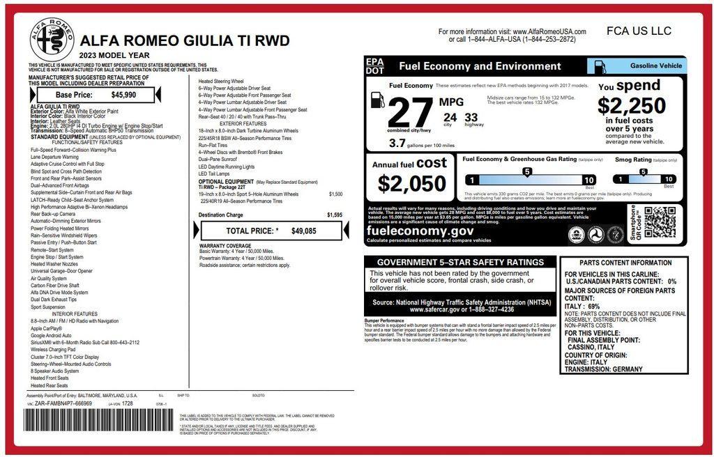 Alfa Romeo Giulia 2023