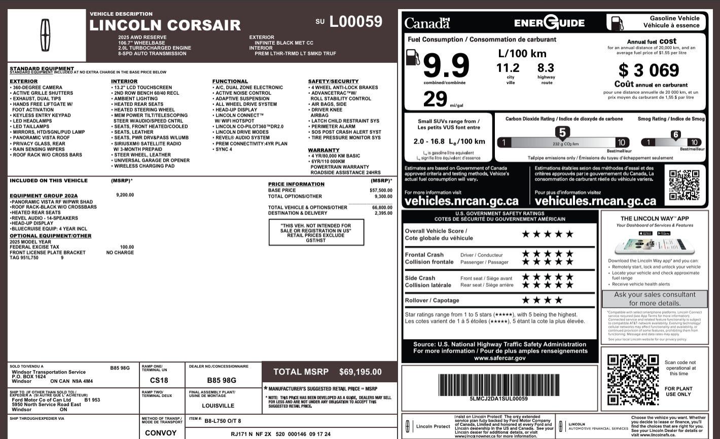 Lincoln Corsair 2025