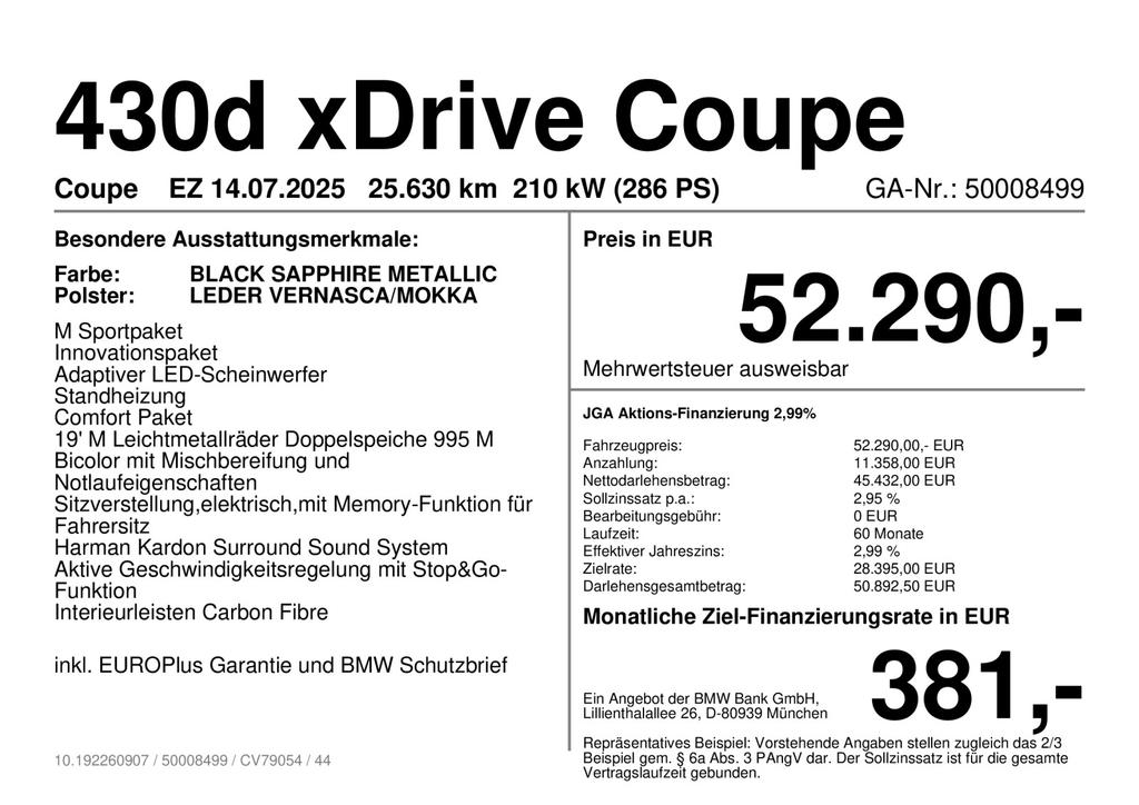 BMW 430 2025