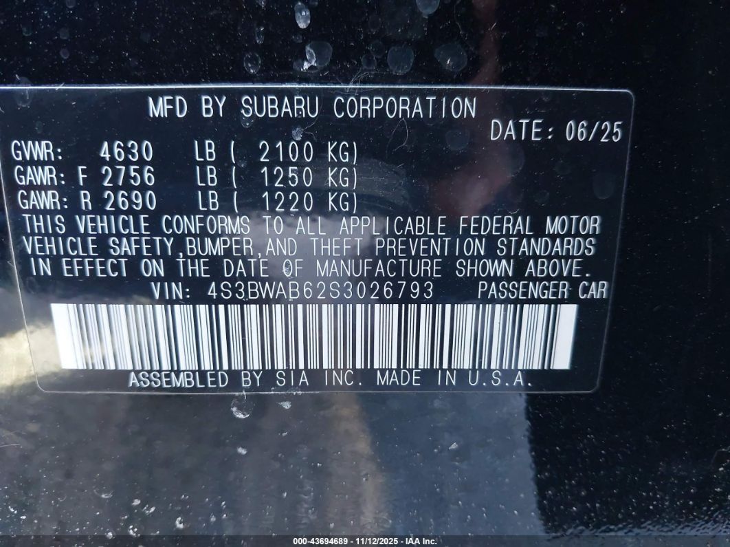 Subaru Legacy 2025