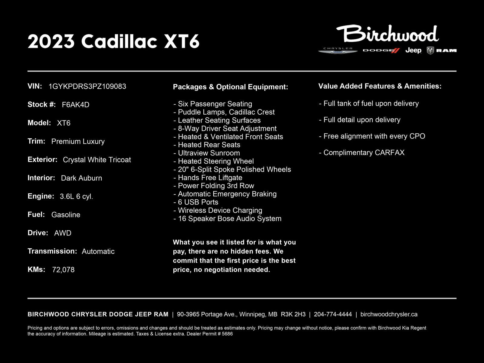 Cadillac XT6 2023