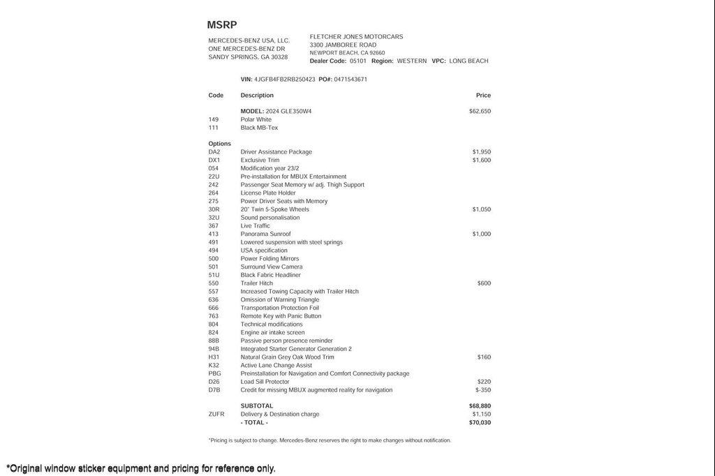 Mercedes-Benz GLE 350 2024